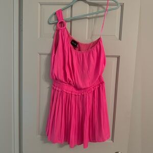 Do Be pink one shoulder mini dress size medium
